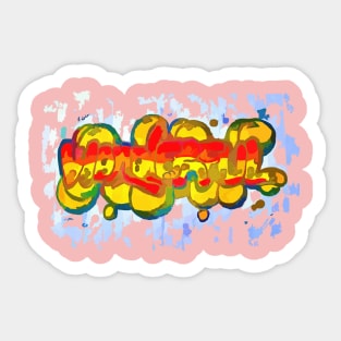 Wonderful. Graffiti Sticker